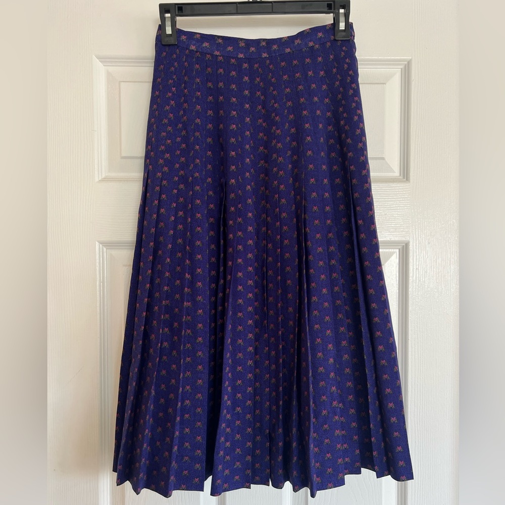La Provence de Pierre Deux Vintage Pleated Skirt